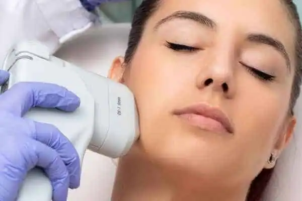 Image of woman having HIFU Haverhill treatment