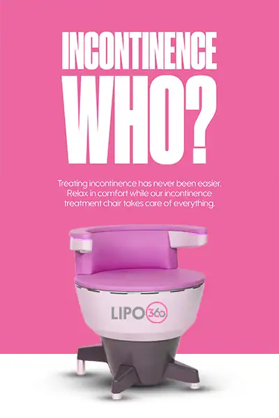 LIPO360 EMS Chair Can Help with Urinary Incontinence 2 Image of a urinary incontinence treatment seat Haverhill
